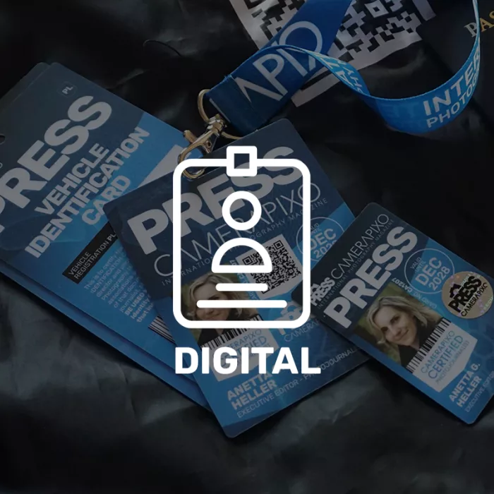 Digital Press ID Card package for freelance photographers and videographers