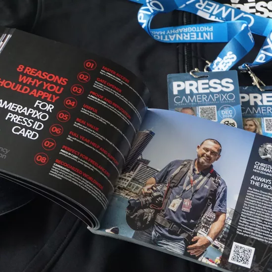 Press cards for freelance videographers and photojournalists