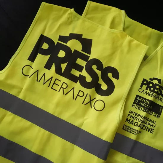 personalized press yellow vest