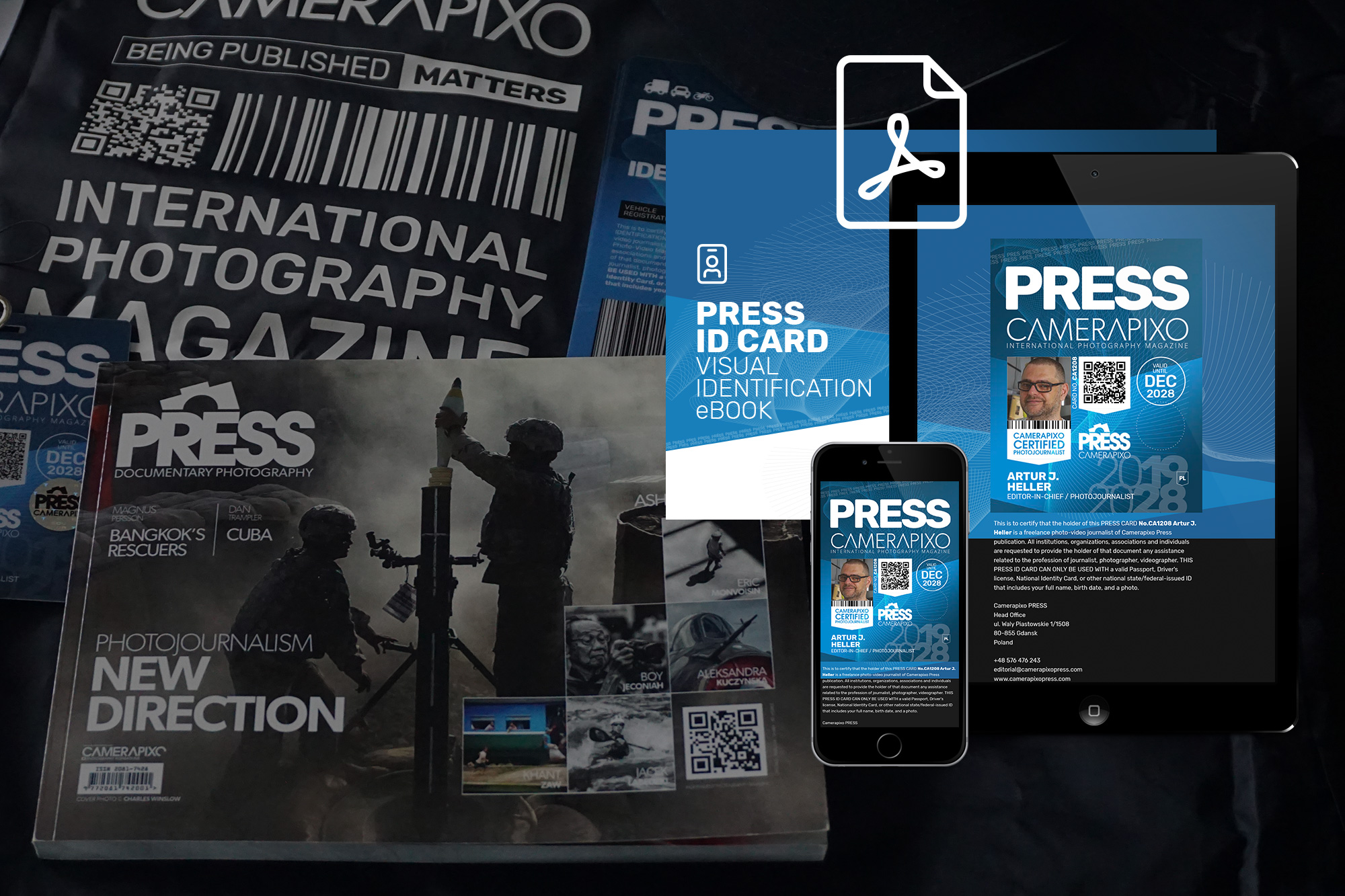 Press ID Cards for freelance photographers and videographers Inside Photographer Id Card Template