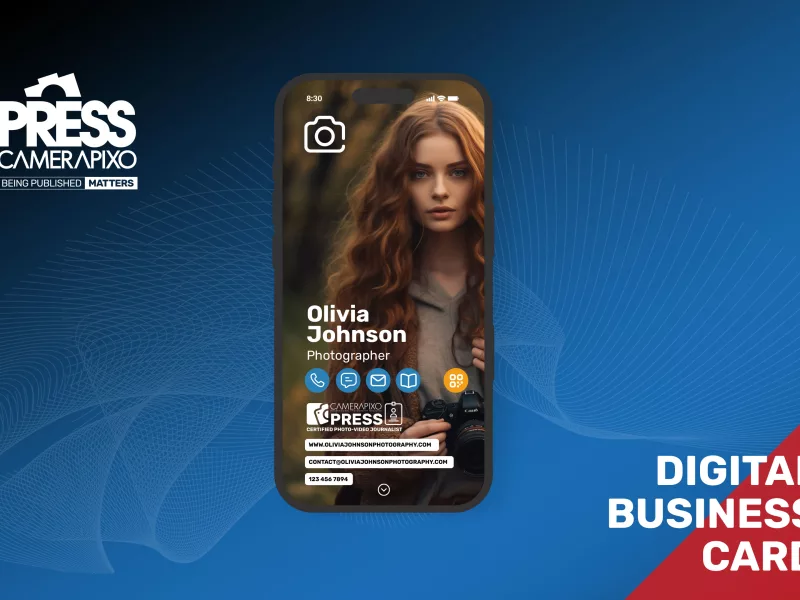 digital business card included in camerapixo press membership