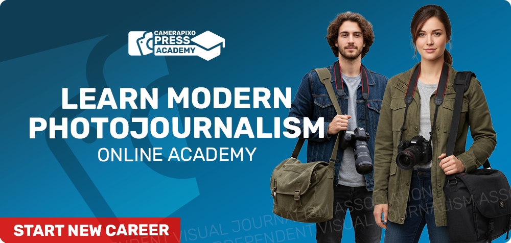 Learn Modern Photojournalism - Online Academy for Photographers, content creators, journalists, freelancers