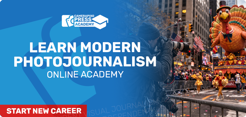 Learn Modern Photojournalism - Online Academy for Photographers, content creators, journalists, freelancers