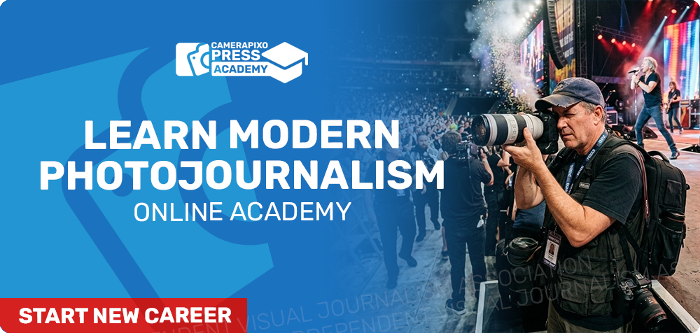 Learn Modern Photojournalism - Online Academy for Photographers, content creators, journalists, freelancers