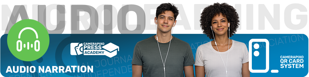 Micro-learning QR CARD SYSTEM Camerapixo Press Knowledge Center Audio Library