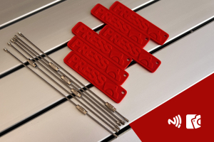 6 NFC Custom Programmed 3D Printed Press Red Travel Tags