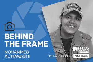 Behind the frame Muhammed Al-Hawashi